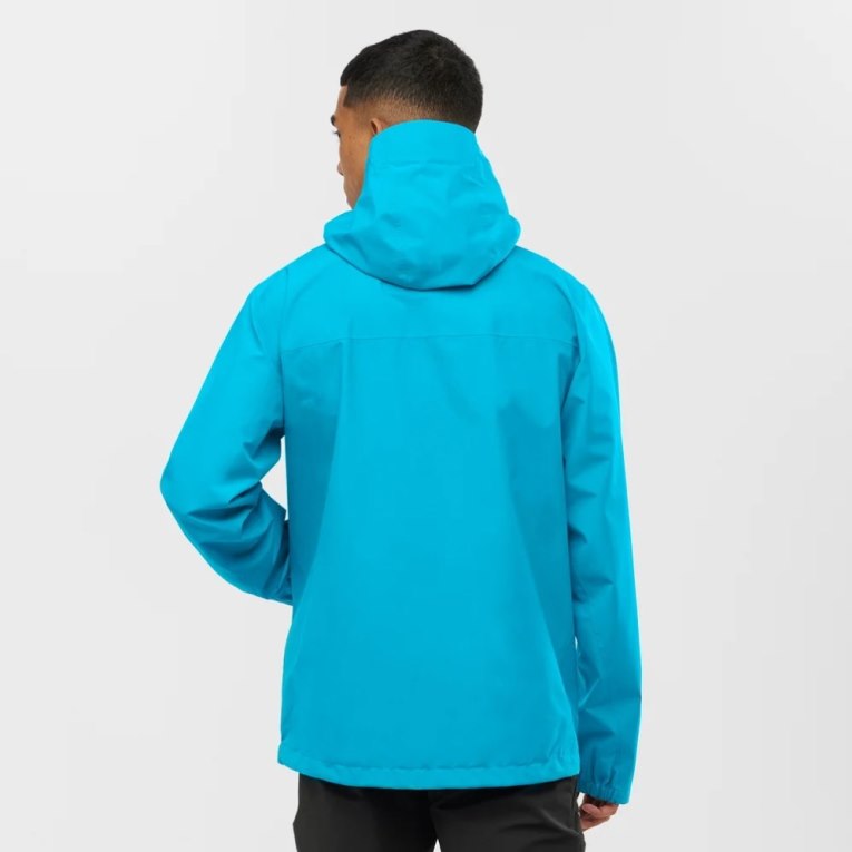 Turquoise Salomon Outline GTX 2.5 Layers Waterproof Men's Shell Jackets | IE GU3219